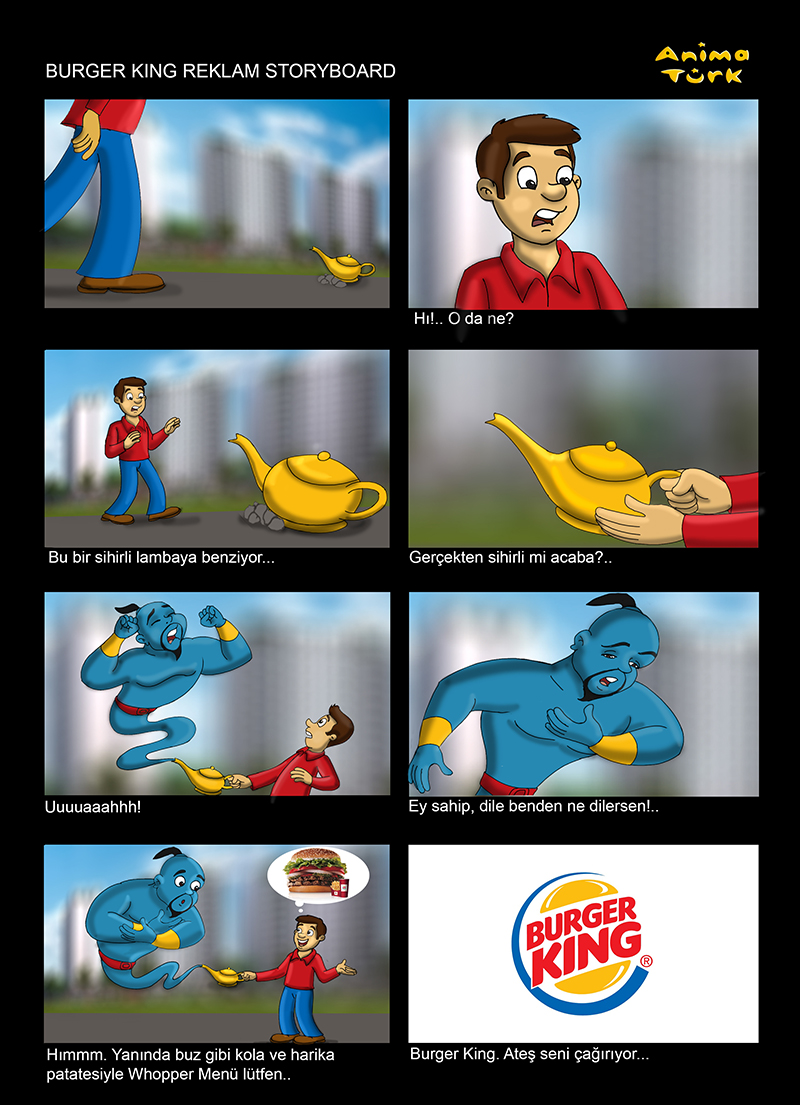 Burger King Reklam Storyboard